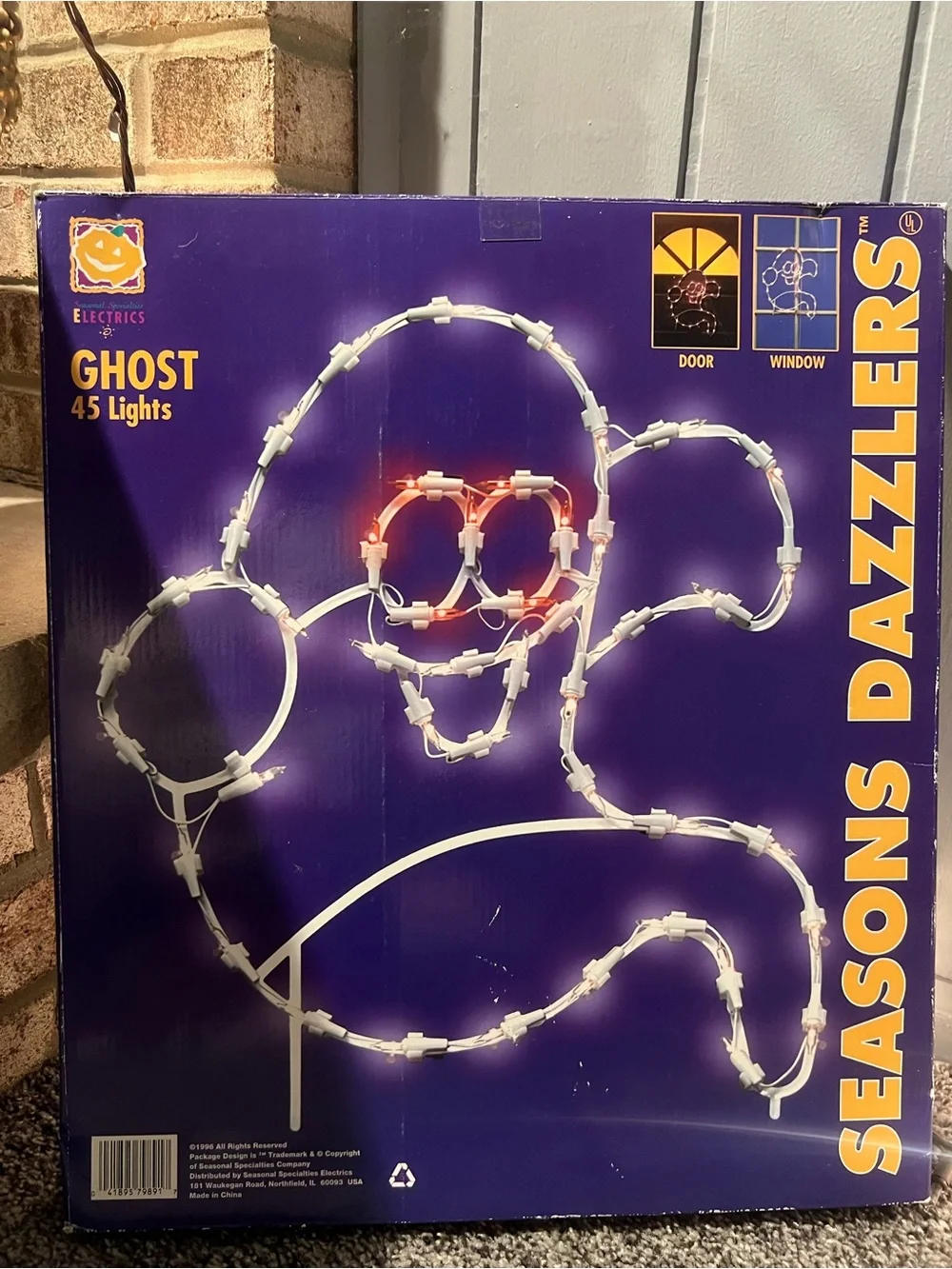 Vintage Seasons Dazzlers LightUp Ghost Halloween Silhouette